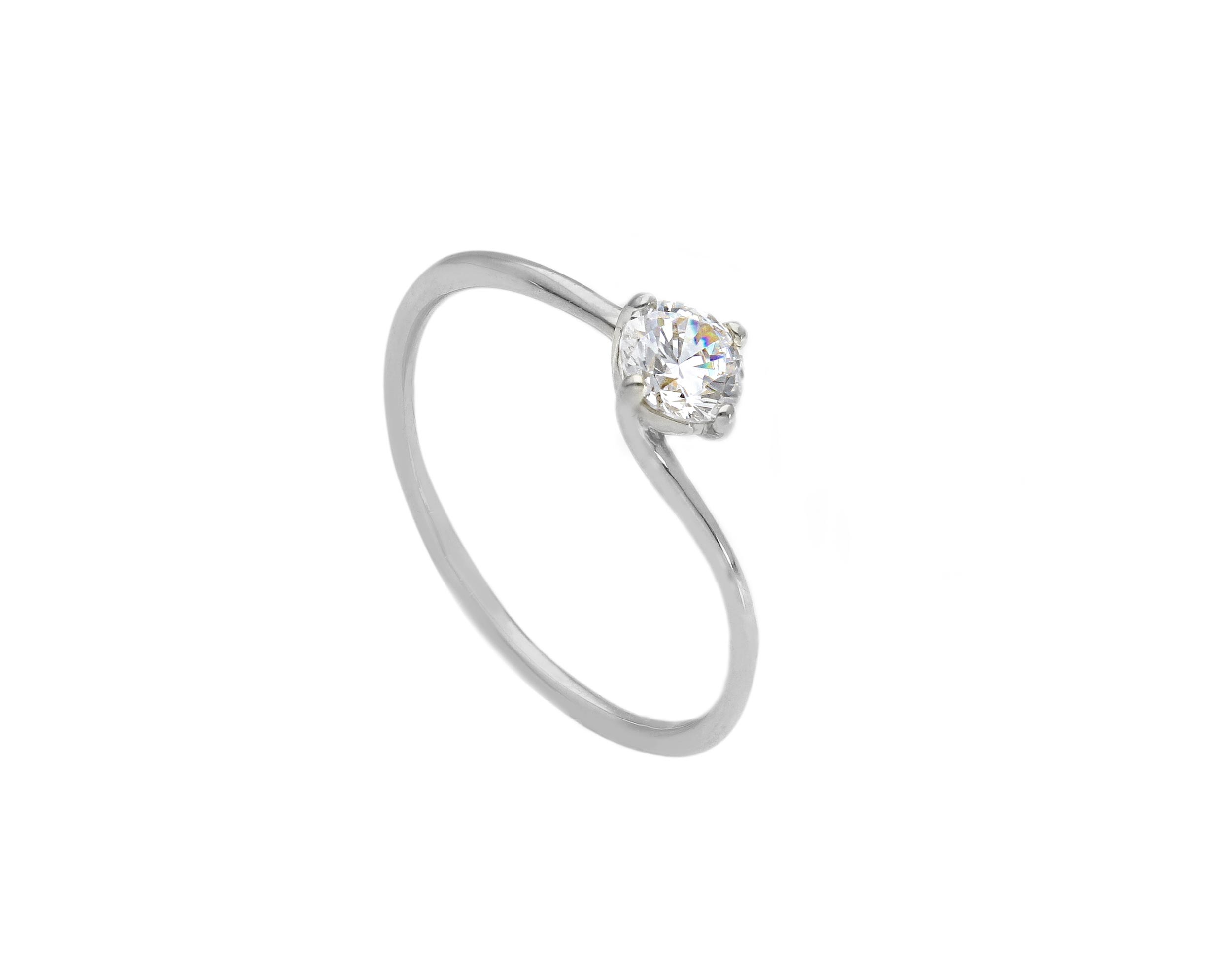 Single stone ring k9 with zirgon stone (code S193868)